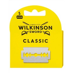 Лезвия для бритья классические двусторонние Wilkinson Sword Classic 5шт. (1X5шт. =5 лезвий) на блистере (Pillar Box.)