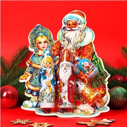 Набор фигурного шоколада «Дед Мороз, Снегурочка, Колокольчик», 110 г