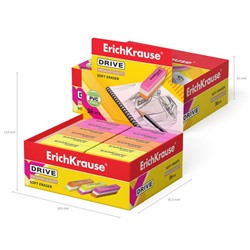 Ластик EK35779 "Драйв неон" ассорти 57х15х13 мм ErichKrause