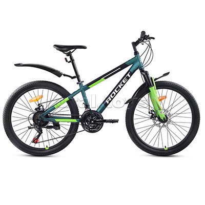 Велосипед 24" Rocket Aries 2.0 , цвет зеленый, размер 13" сколы царапины потёртости лкп