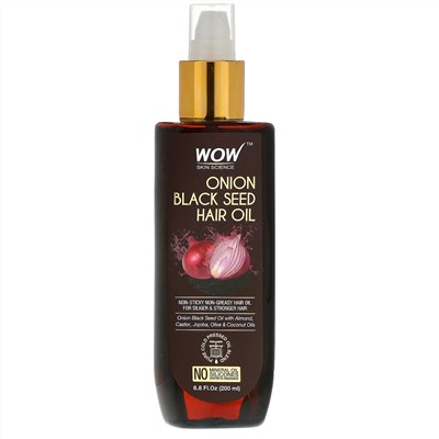 Wow Skin Science, масло семян лука и черного тмина для волос, 200 мл (6,8 жидк. унции)