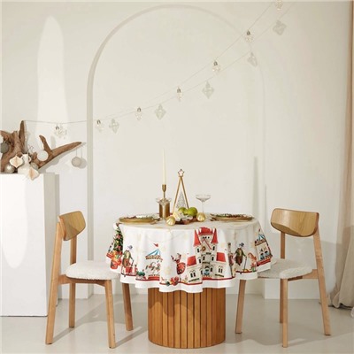 УЦЕНКА Скатерть Этель "Щелкунчик" d=220 см, 100% хл, саржа 190 г/м2