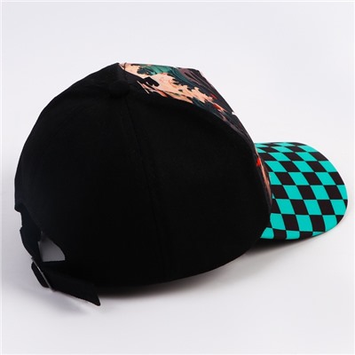 Кепка детская для мальчика «Аниме», чёрная, р-р 52-54, 5-7 лет