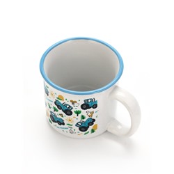 Кружка керамическая детская «По полям», Синий трактор, 250 мл