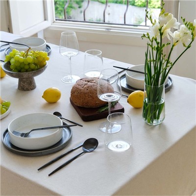 Скатерть «Этель» ECO, цвет молочный, 110×136/±6 см, 70% хлопок, 30% лён, 190 г/м²