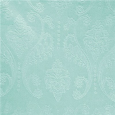 Плед «Этель корал» 1.5 сп Дамаск 150×200 см аквамарин,100% п/э, корал-флис 280 г/м²