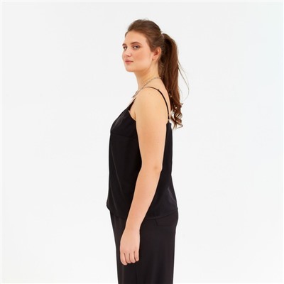 Топ женский MINAKU Silk pleasure, чёрный, размер 48