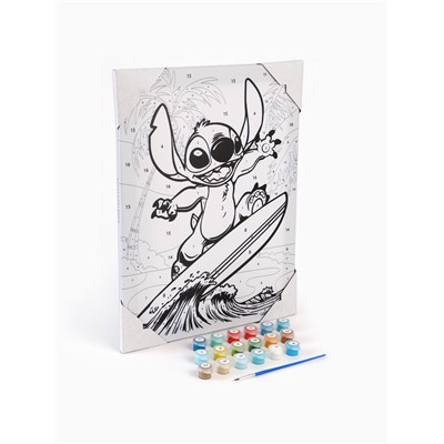 Картина по номерам с подрамником «Стич сёрфер», 30×40 см