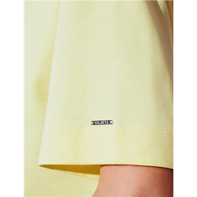 Свободная футболка с принтом из премиального хлопка с эластаном