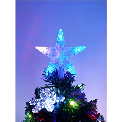 Ёлка светодиодная «Снежинки» 90 см, диаметр нижнего яруса 45 см, 80 веток, мигание, свечение мульти