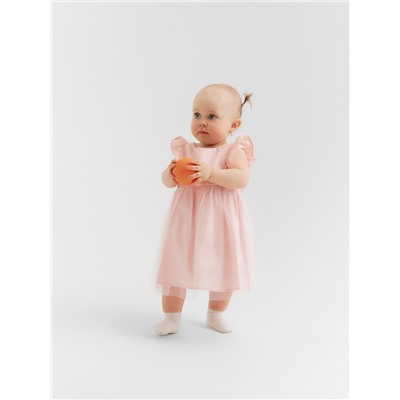 Платье для девочки «Крошка Я», рост 62-68 см, персиковое
