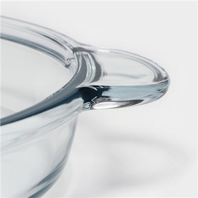 Блюдо для запекания Paşabahçe Borcam, 2.4 л, d=31.6 см, стекло, с ручками, прозрачное