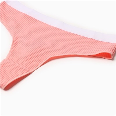 Трусы женские бразилиана MINAKU в рубчик, размер 40-42, розовые