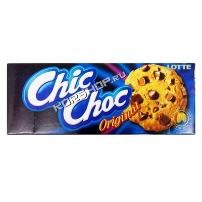 Песочное печенье с кусочками шоколада Чик Чок/Chic Choc Lotte, Корея, 90 г Акция
