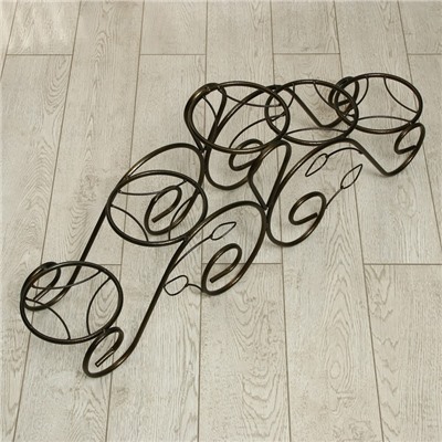 Подставка для цветов, напольная, на 5 горшков, d=14 см, бронзовая, «Кружево»