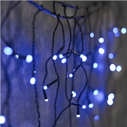 УЦЕНКА Гирлянда «Бахрома», 3×0.5 м, 80 LED, 220 В, 8 режимов, свечение синее