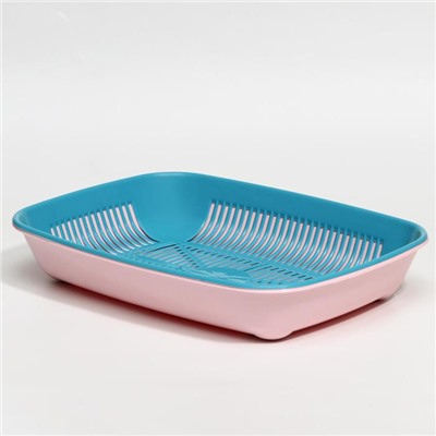 Туалет округлый с сеткой 33.5×25×6 см, голубой/розовый