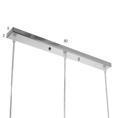 Светильник ЭкономСвет Martina 3×40 Вт Е27 хром 60×14×65(31)см