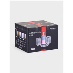 Набор для ванной "Блэк" 3 предмета (дозатор, стакан, мыльница)