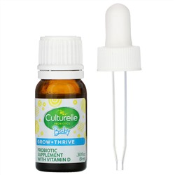 Culturelle, Пробиотики, для детей, «Рост и развитие», пробиотики + витамин D в виде капель, от рождения до 12 месяцев, 9 мл, (30 жидк. унций)
