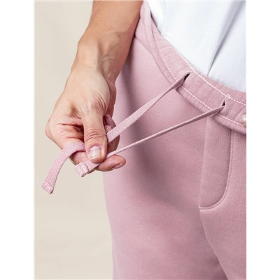 Брюки джоггеры теплые из футера трехнитики c начесом