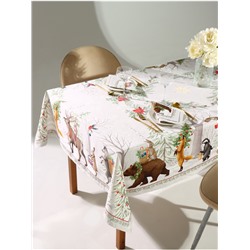УЦЕНКА Набор столовый "Новогоднее чудо" скат.150х220см +/-3см с ВГМО, салф.40х40см-12 шт, 100%хл 105
