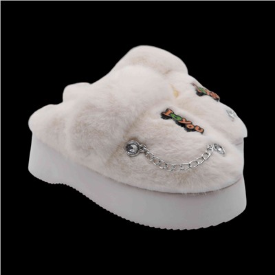 Тапочки меховые ZH011-2 белые