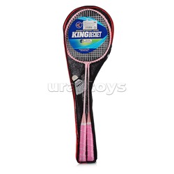 Набор бадминтон, цвет розовый, в сумке