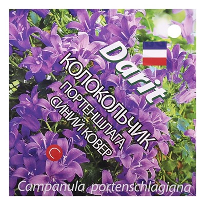 Семена цветов Колокольчик "Портеншлага", "Синий ковер", 0,01 г