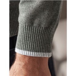 Кардиган на молнии из хлопка с нейлоном