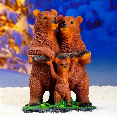 Садовая фигура из полистоуна «Мишки-семейка», 45×25×32 см