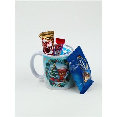 Детский сладкий новогодний подарок «Пусть сбудутся мечты»: кружка и конфеты, 150 г