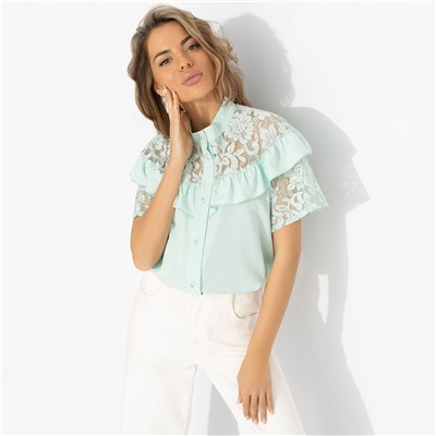 Рубашка нарядная, Королева момента (мятная)