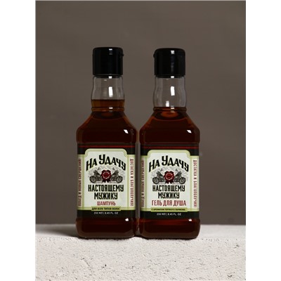 Подарочный набор «На удачу», гель для душа, шампунь для волос, мочалка для тела, Чистое счастье