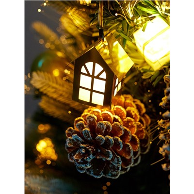 Ёлка светодиодная «Пушистая» 120 см, диаметр нижнего яруса 70 см, 100 веток, 8 режимов, свечение тёплое белое