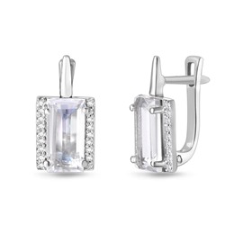 Серьги, горный хрусталь, Татьяна