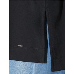 Футболка оверсайз с принтом стразами из премиального хлопка с эластаном