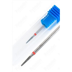 Nail Art Фреза алмазная конус 19, красный KRISTALLER, 1107836