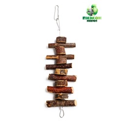 Игрушка для птиц и грызунов «Лесенка вверх 2», 21×5 см, дерево