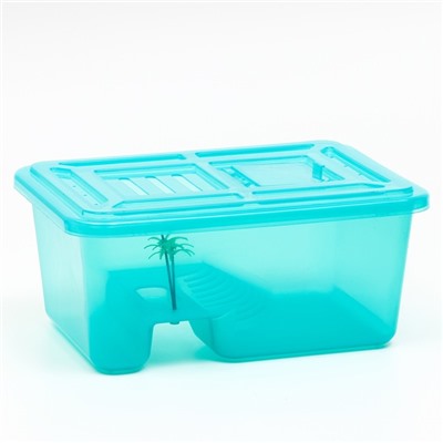 Отсадник для черепах «Озеро» с крышкой, 33×23.5×14 см