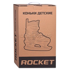 Коньки детские L черно-белые