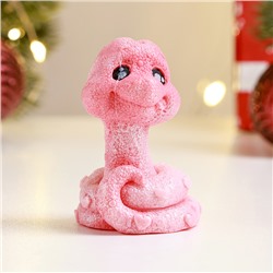 Фигурное мыло «Змея Улыбака» розовый с серебром