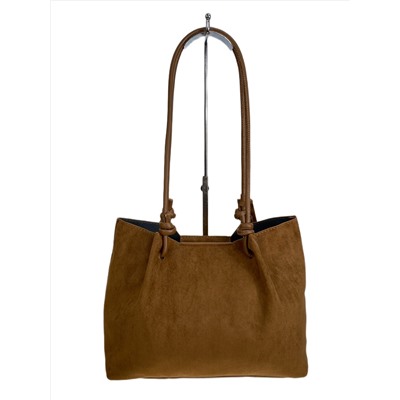 Женская сумка из искусственной замши, цвет коричневый