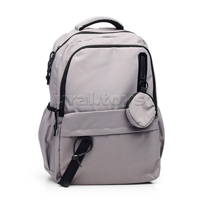 Рюкзак "Street Style" подростковый 48x31x17 см (25 л) 700 г, влагостойкий нейлон, 2 отделения на молнии, одно с уплотненным отделением для ноутбука до 17 дюймов и книг, 2 передних кармана на молнии, кошелек, уплотненная спинка и уплотненные лямки, багажна