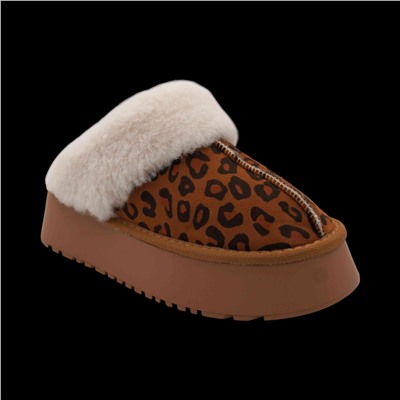 Угги (тапочки) на меху S109 коричневые