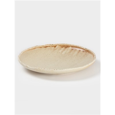 Тарелка Magistro Organic brown, d=16 см, фарфор бежевая