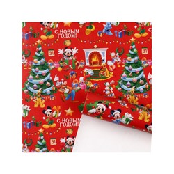 Упаковочная бумага «Мышки» 70×100 см
