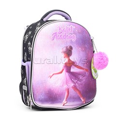 Рюкзак "Junior. Ballet Academy" школьный жесткий 35x27x13 см (14 л) вес 800 г, 1 отделение на молнии с разделителями для учебников, с органайзером, 1 отделение для формата A4, 2 боковых кармана сеточкой на резинке, эргономичная формоустойчивая спинка с дв