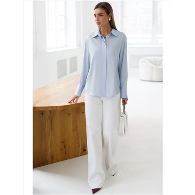 Блузка из сатина с эластаном