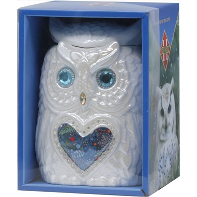 HILLTOP. Новый год. Керамика. Чайница «Полярная сова» 50 гр. чайница керам.